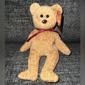 NWT Retired Ty “Curly” The Bear Beanie Baby 1996